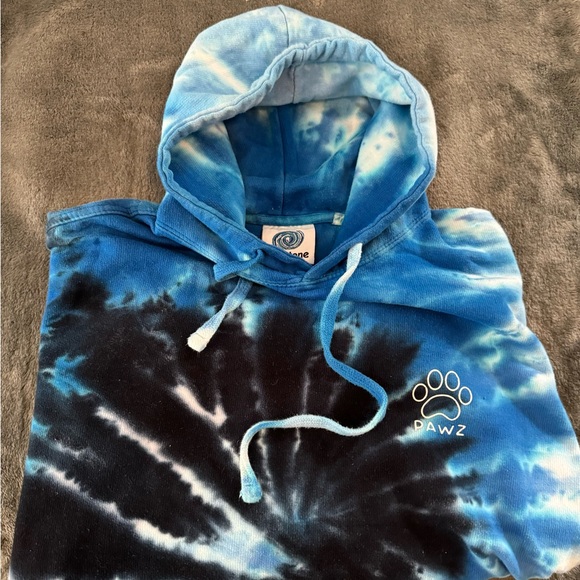 VINTAGE (PAWS) COLORTONE TIE DYE HOODIE like new! - Picture 13 of 14